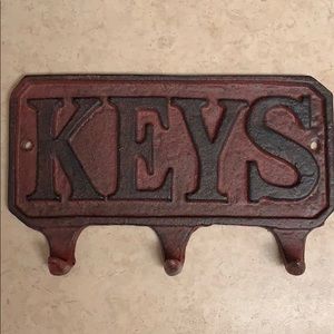 BOGO BNWT Red Metal Key Ring Hanger